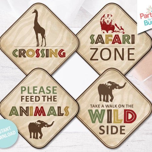 Safari Arrow Sign Safari Party Printable Safari Birthday - Etsy Australia