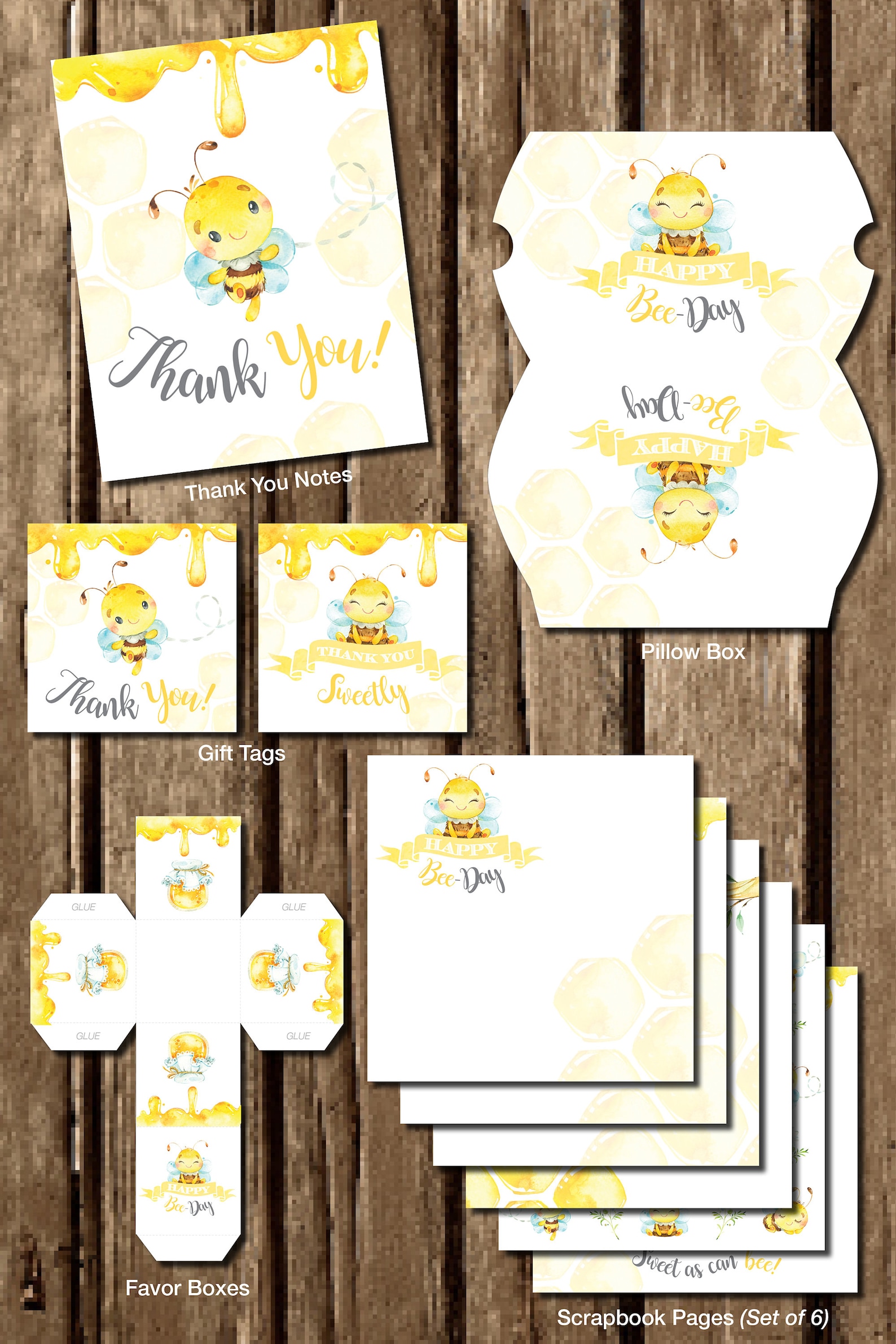 Bee Birthday Party Bundle Bee Day Party Kit Bee Day 1st Printable ...