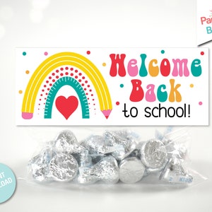 Back to School Treat Bag Toppers | First Day of School Party Favors | Classroom Printable | INSTANT DOWNLOAD BS1