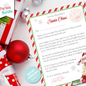 Official Letter From Santa Claus, North Pole Mail, From the Desk of Santa Claus, Christmas Eve Box, Santa Mail, INSTANT DOWNLOAD, #002
