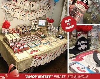 COM-FOUR® Coffret Cadeau 36 Pièces Pirate, Goodies Et Cotillons Pour Les Anniversaires D'enfants, Accessoires De Fête Pirate [la Sélection Varie] (Cadeau De Fête - 036 Pièces - Pour 6 Enfants
