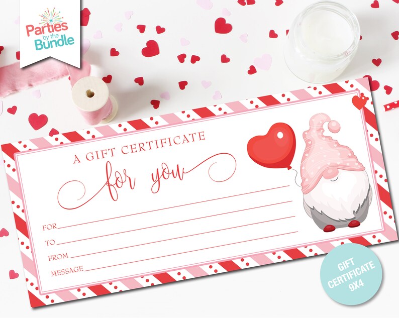 Printable Valentine's Day Gift Certificate | Etsy