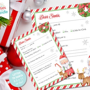 Letter to Santa, Official Letter to Santa Claus, North Pole Mail, Christmas Printable, Christmas Eve Box, Santa Mail, INSTANT DOWNLOAD, #004