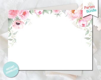 Princess Baby Shower Place Mat Pink Floral Princess Decorations Birthday Decor Printable Placemat Table Setting INSTANT DOWNLOAD