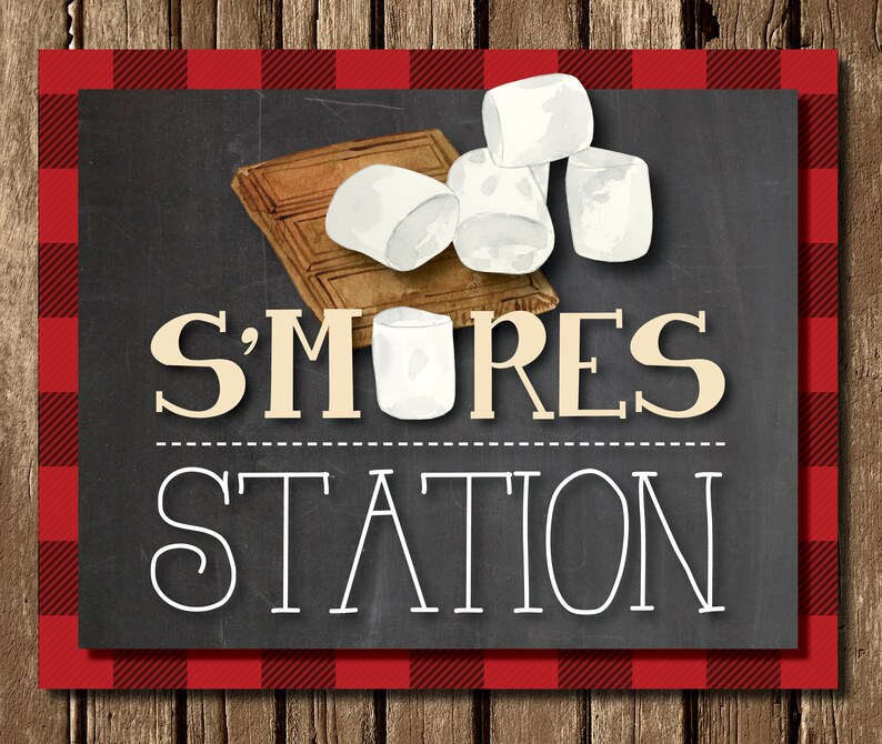 S'mores Station Printable Sign Smores Bar Sign | Etsy