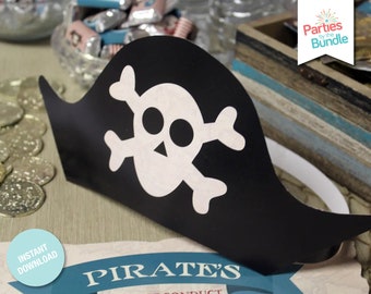 Pirate Party Hats: Printable Birthday Decor (Instant Download) P3