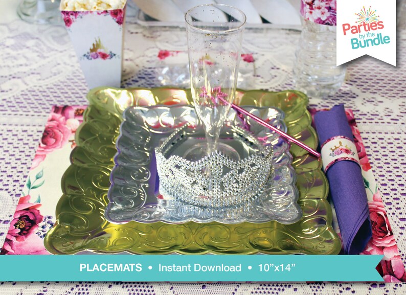 Princess Baby Shower Princess Placemats Paper Placemats Etsy
