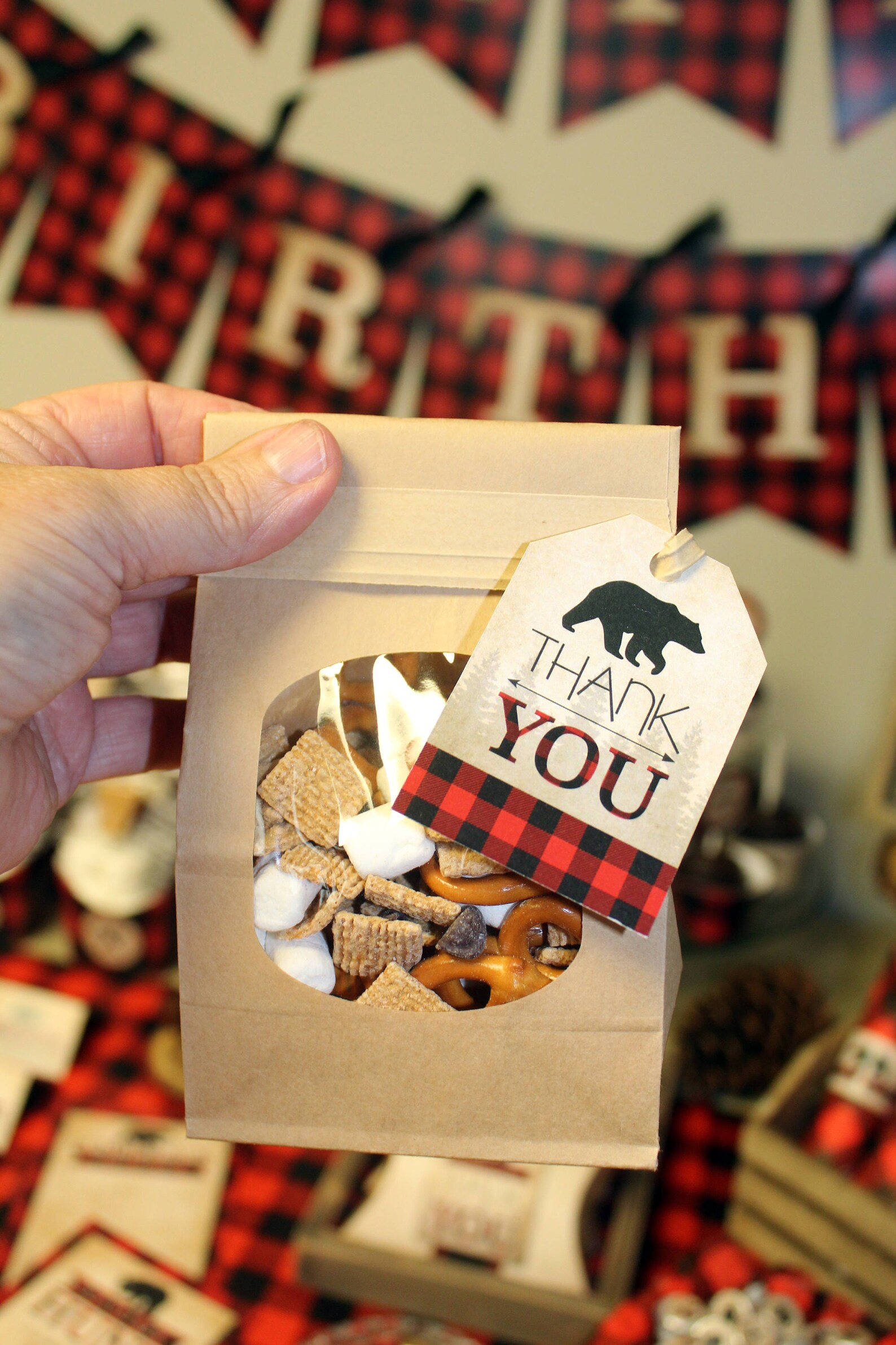 Lumberjack Birthday Lumberjack Gift Tags Buffalo Plaid Gift Etsy