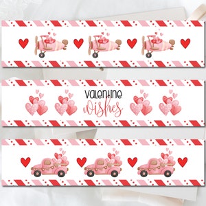 Valentine Water Bottle Labels, Printable Water Bottle Wrappers, Valentine Party Favors, Sweetest Day Printables, INSTANT DOWNLOAD, DIGITAL image 4