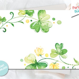St. Patrick&#39;s Day Placemat, Table Setting, Printable Placemat, St. Paddy&#39;s Decoration, Shamrock Printable, INSTANT DOWNLOAD