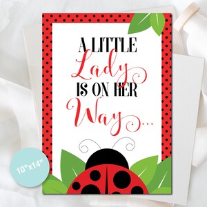 Ladybug Baby Shower Decorations, Poster Set, Ladybug Printables, Little ...