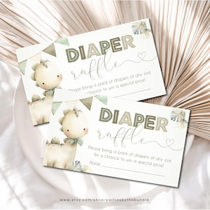 Scheda di lotteria dei pannolini dei dinosauri / Babysaurus Baby Shower stampabile / DOWNLOAD IMMEDIATO D1
