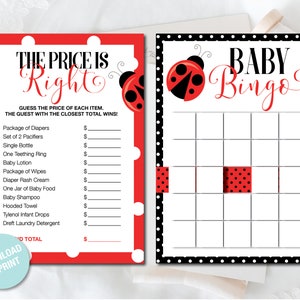 Ladybug Baby Shower Games, Little Lady Baby Shower Games, Ladybug Game ...