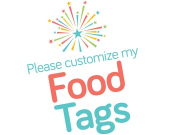 Customized Food Tags ADD ON, Seating Card, Buffet Cards, Food Tent Card, Place Card, Party Decor, Customized File