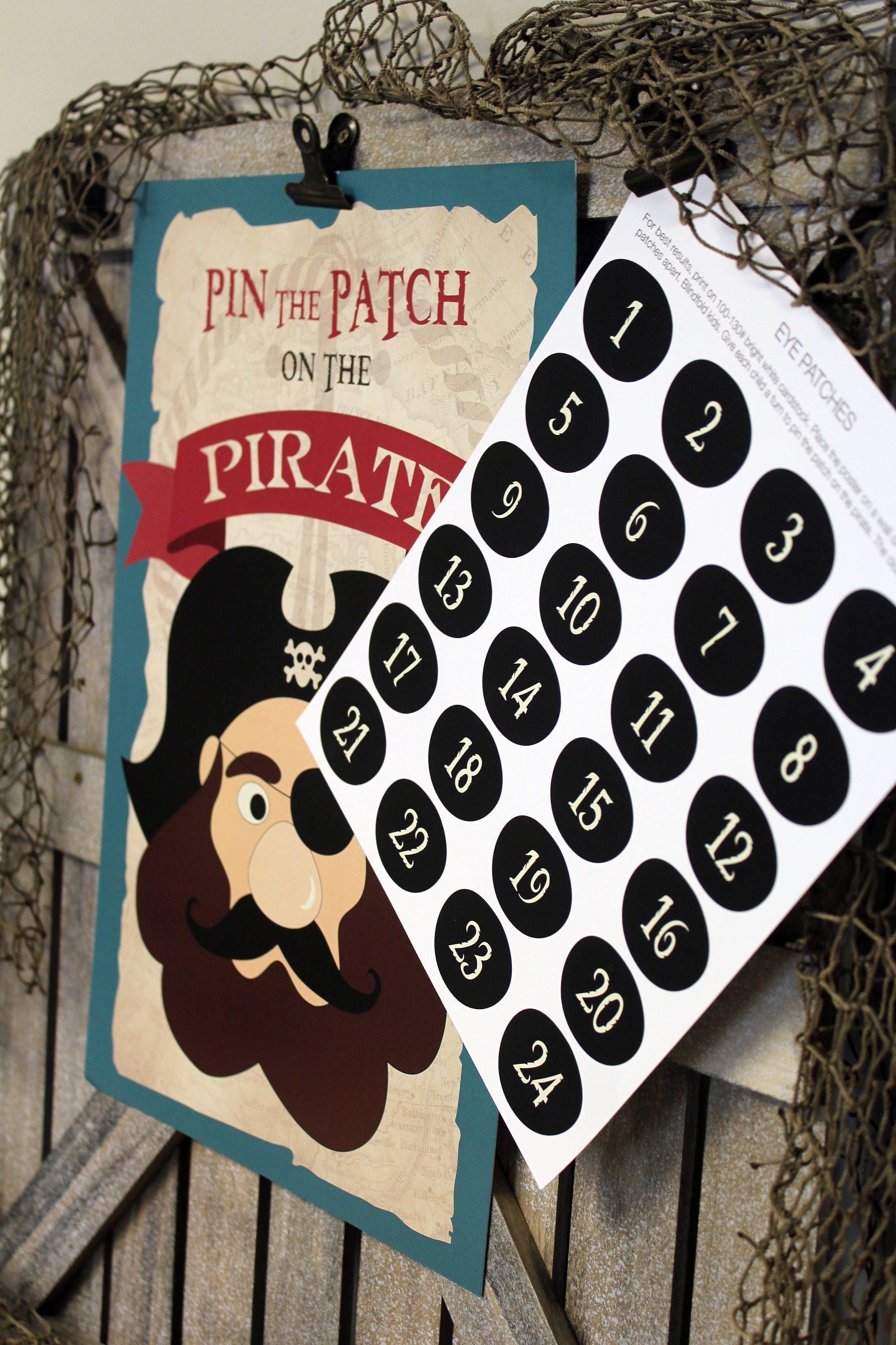 Pin the Patch on the Pirate Pirate Games Pirate Birthday 