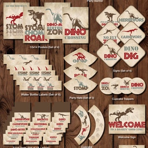 Dinosaur Printable Party, Dinosaur Printable Birthday Party, Dinosaur ...