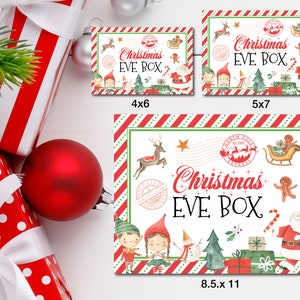 Christmas Eve Box Printable Label, Christmas Eve Box Sign, Gift ...