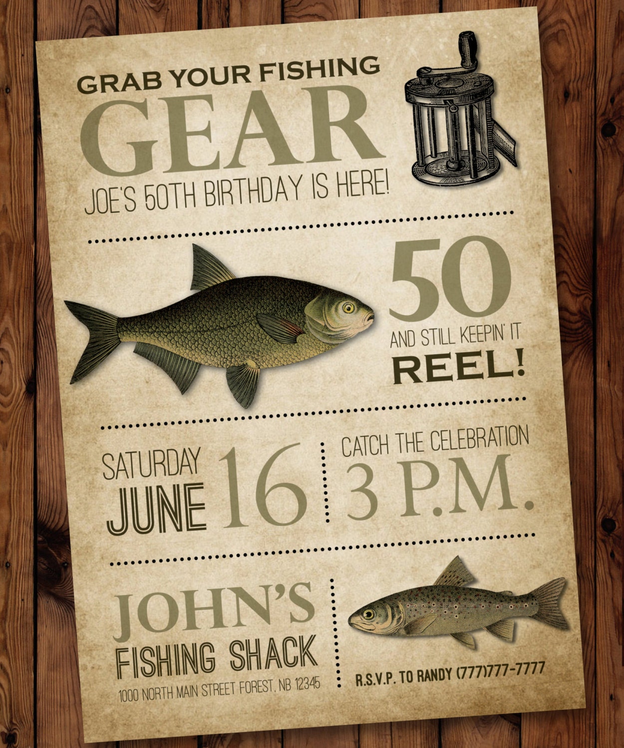 Fishing Invitation Fishing Party Invitation Fishing Birthday Etsy