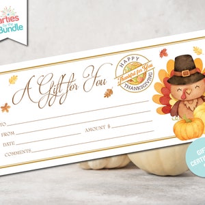 Thankful for You Gift Certificate | Thank You Voucher | Teacher Appreciation Coupon | INSTANT DOWNLOAD