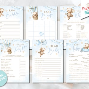 Babyshowerspelletjes teddybeer, afdrukbare spelkaarten, babybingo, babygebabbel, prijs is goed, wat zit er in je portemonnee, INSTANT DOWNLOAD T6