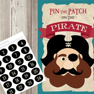 Pirate Birthday Games, Pin Patch on Pirate Game, Pirate Party, Pirate Boy Games, Pirate Boy Birthday Party, DIGITAL, INSTANT DOWNLOAD image 5