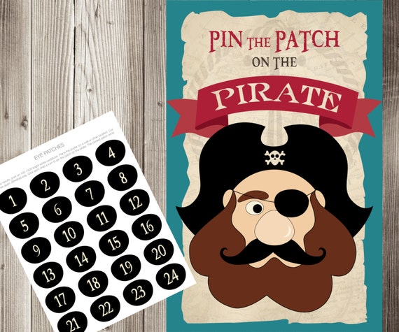 Party Games for Boys Pin the Patch on the Pirate Printable 