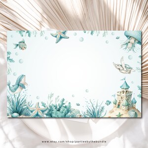 Under the Sea Baby Shower Placemat: Ocean Theme Table Decor (Instant Download) S1 S2