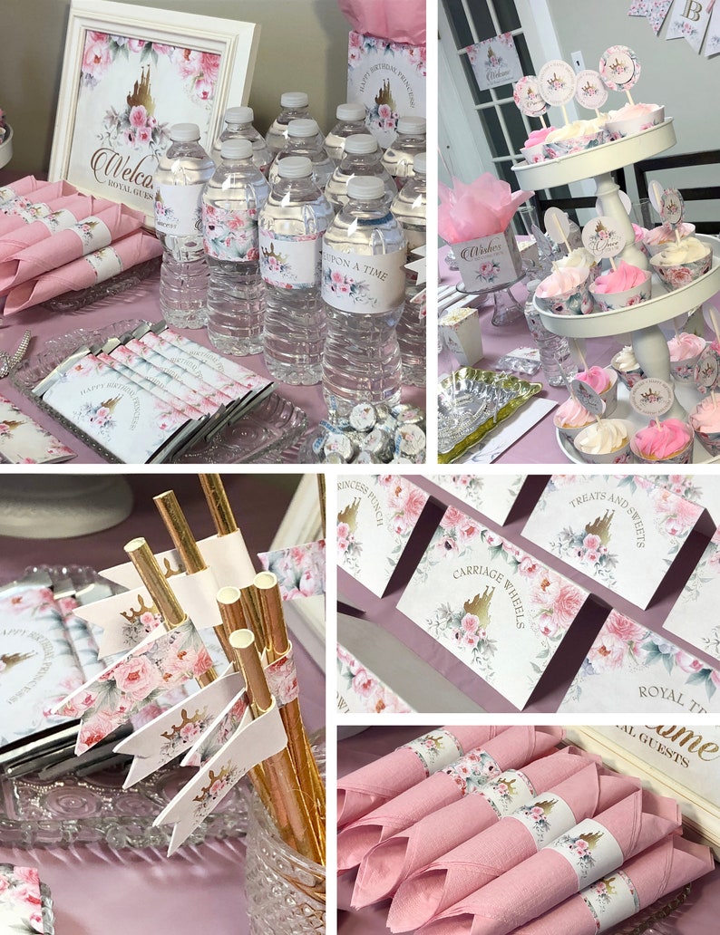 Princess 1st Birthday Girl Princess Party Kit Princess Etsy