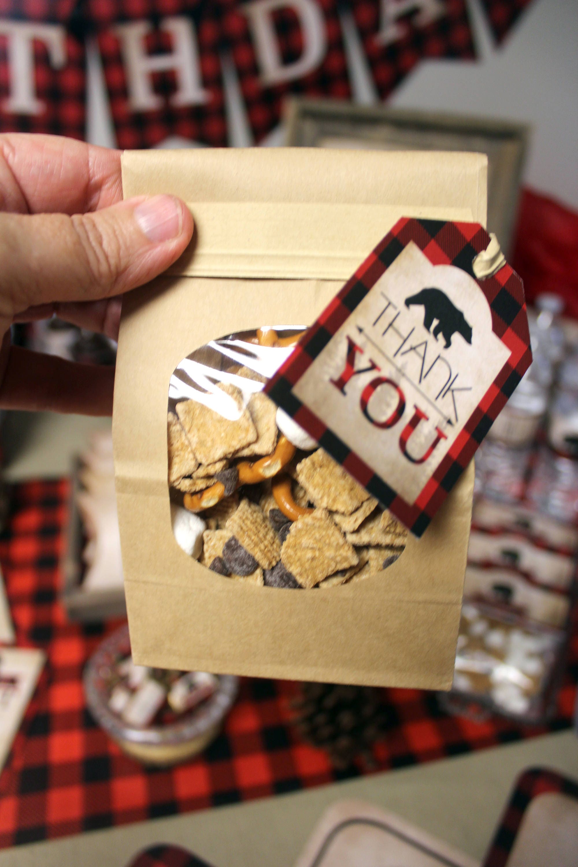 Lumberjack Birthday Lumberjack Gift Tags Buffalo Plaid Gift Etsy