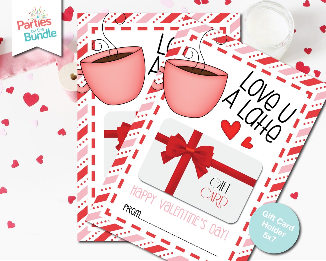 Teacher Valentine Gift Card Holder | Thanks a Latte | Coffee Lover ...