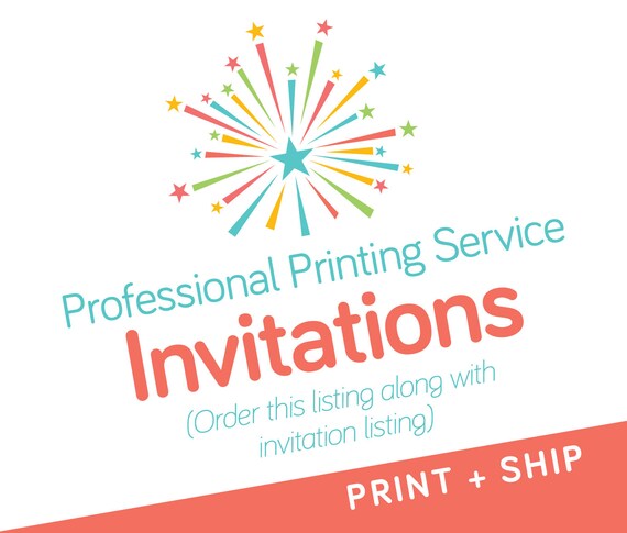 Professional Invitation Printing Service - Impress Your Guests with high-quality prints | Free Envelopes | Priority Mail Shipping Service