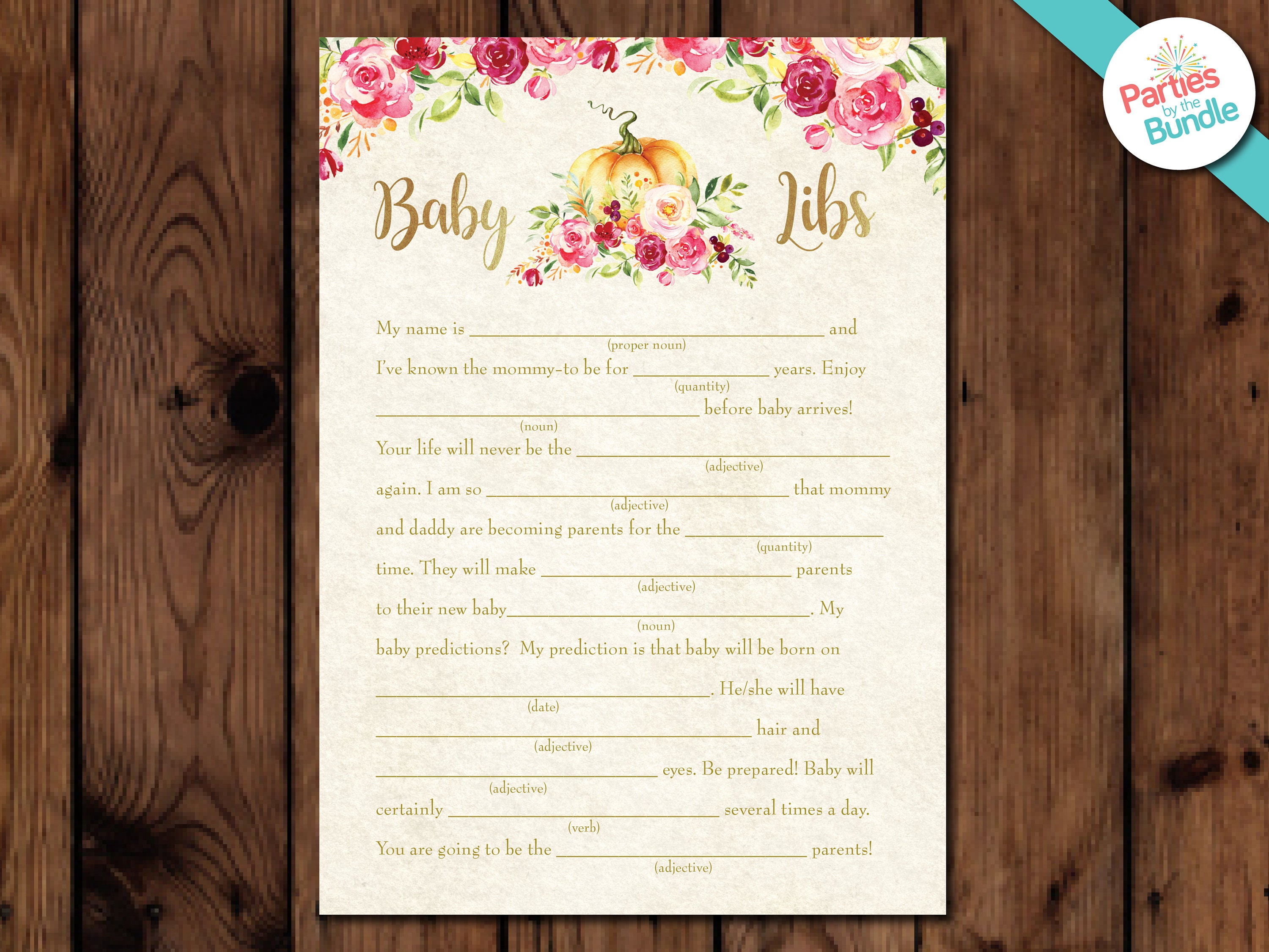 Little Pumpkin Baby Shower Game Cards Baby Bingo Baby Etsy