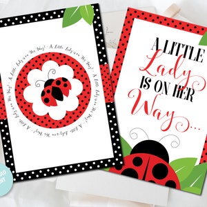 Ladybug Baby Shower Decorations, Poster Set, Ladybug Printables, Little ...