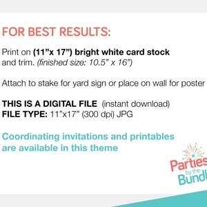 Puede incluir: Un archivo digital para un cartel de jard&iacute;n imprimible. El cartel mide 28 cm x 43 cm y est&aacute; dise&ntilde;ado para imprimirse en cartulina blanca brillante. El tama&ntilde;o final es de 26,7 cm x 40,6 cm. El archivo es un JPG de 300 dpi.