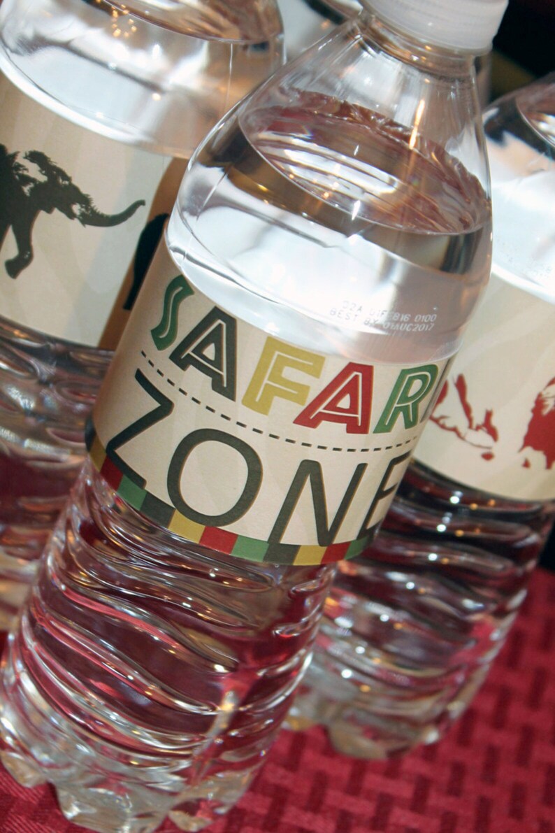 Safari Water Bottle Labels, Jungle Water Bottle Labels, Zoo Water Bottle Labels image 6