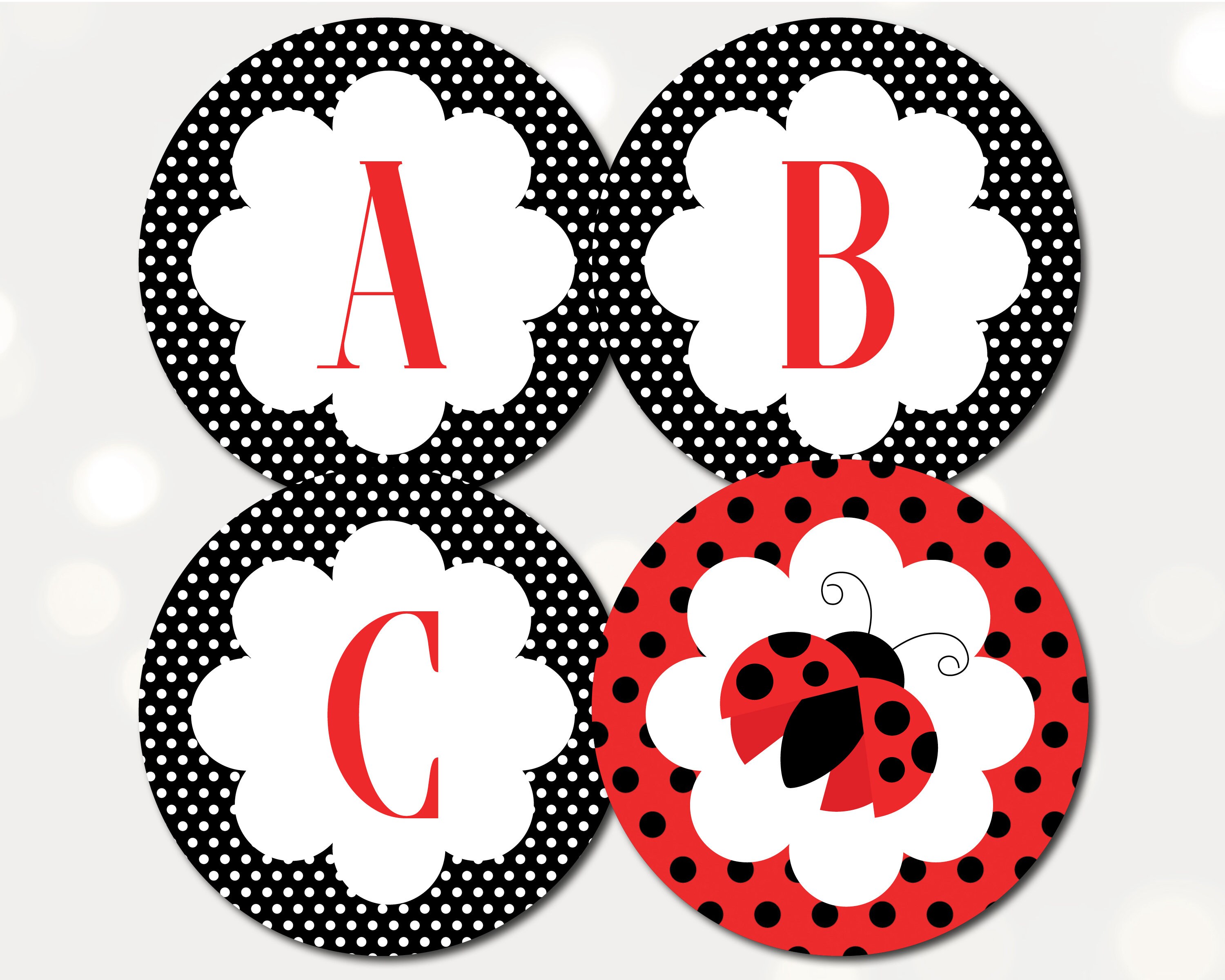Ladybug Baby Shower Printables Printable Party Banner Shower - Etsy