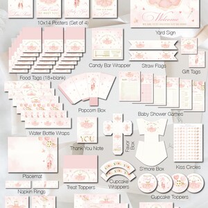 Ballerina Printable Baby Shower Bundle Party Pack Kit Pink Tutu Party ...