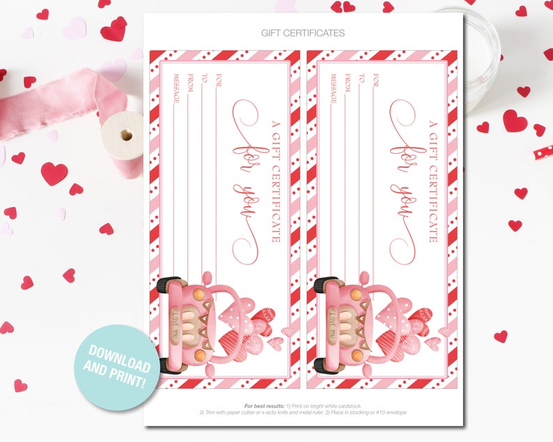 Printable Valentine's Day Gift Certificate | Etsy
