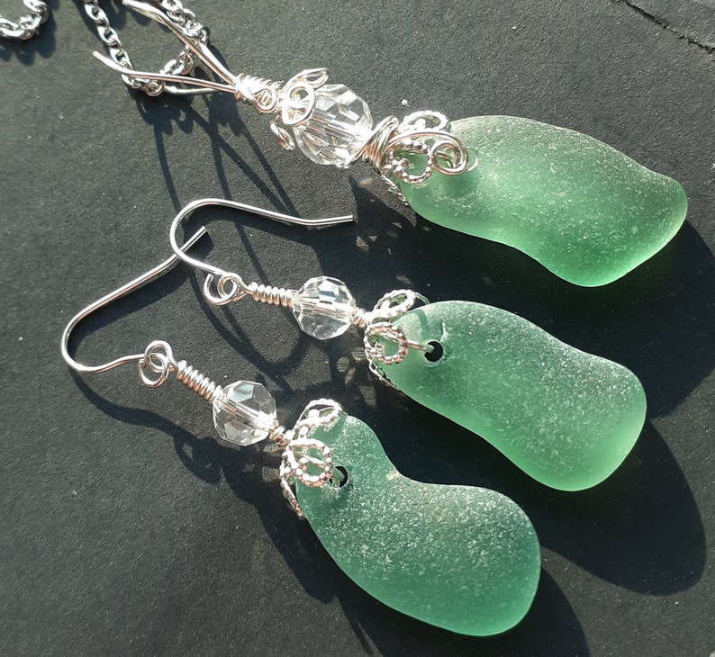 Gorgeous Aqua Teal Spanish Seaglass Set