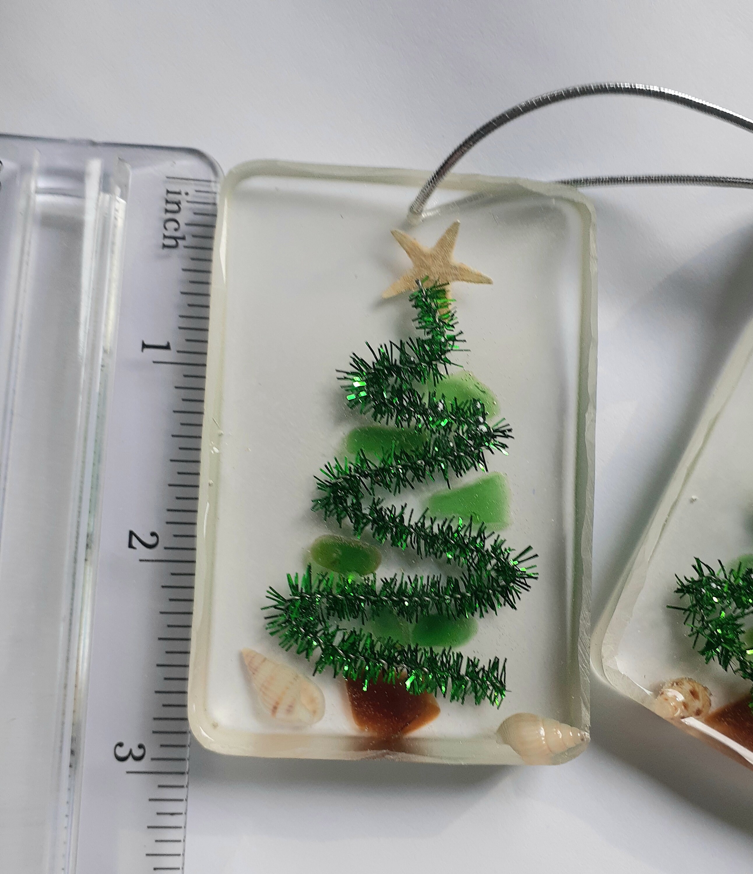 Seaglass Tree Resin Ornament 3 Suncatcher Ocean Etsy