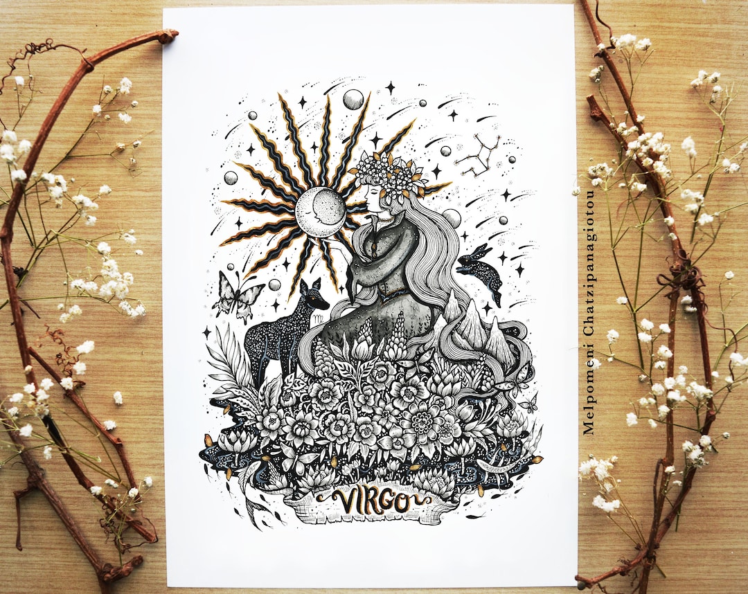 Virgo - Zodiac Signs,landscape, Maiden, Botanical, Animal