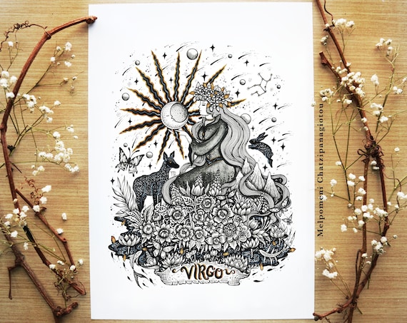 Virgo - Zodiac Signs,landscape, Maiden, Botanical, Animal