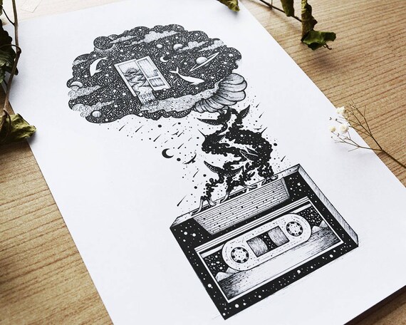 Music Gives a Soul to the Universe, A4 Vertical Size Print. Music