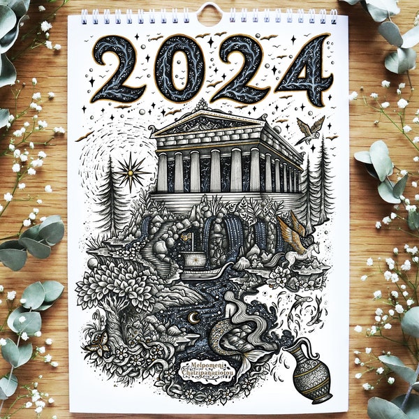 Greece 2024 Calendar Etsy