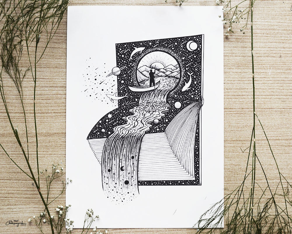 Door to Another World // A4 Vertical Size Print. Boatman