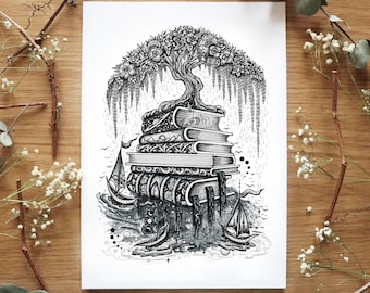 Love | Pen Drawing, Landscape, Outdoors, Galaxy, Moon, Sun, Nature