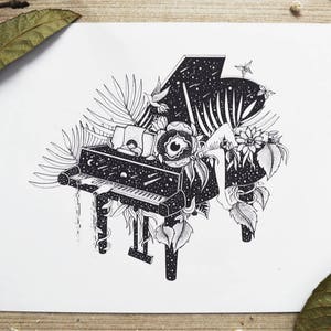 The Melody of Love // A4 Horizontal size Print, printed on white 240g/m paper. Designed by MenisArt Ask a question image 1