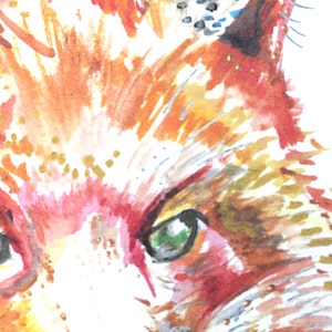 Watercolour Fox Print fox print, fox art, animal art, fox watercolour, fox illustration, wall art image 5