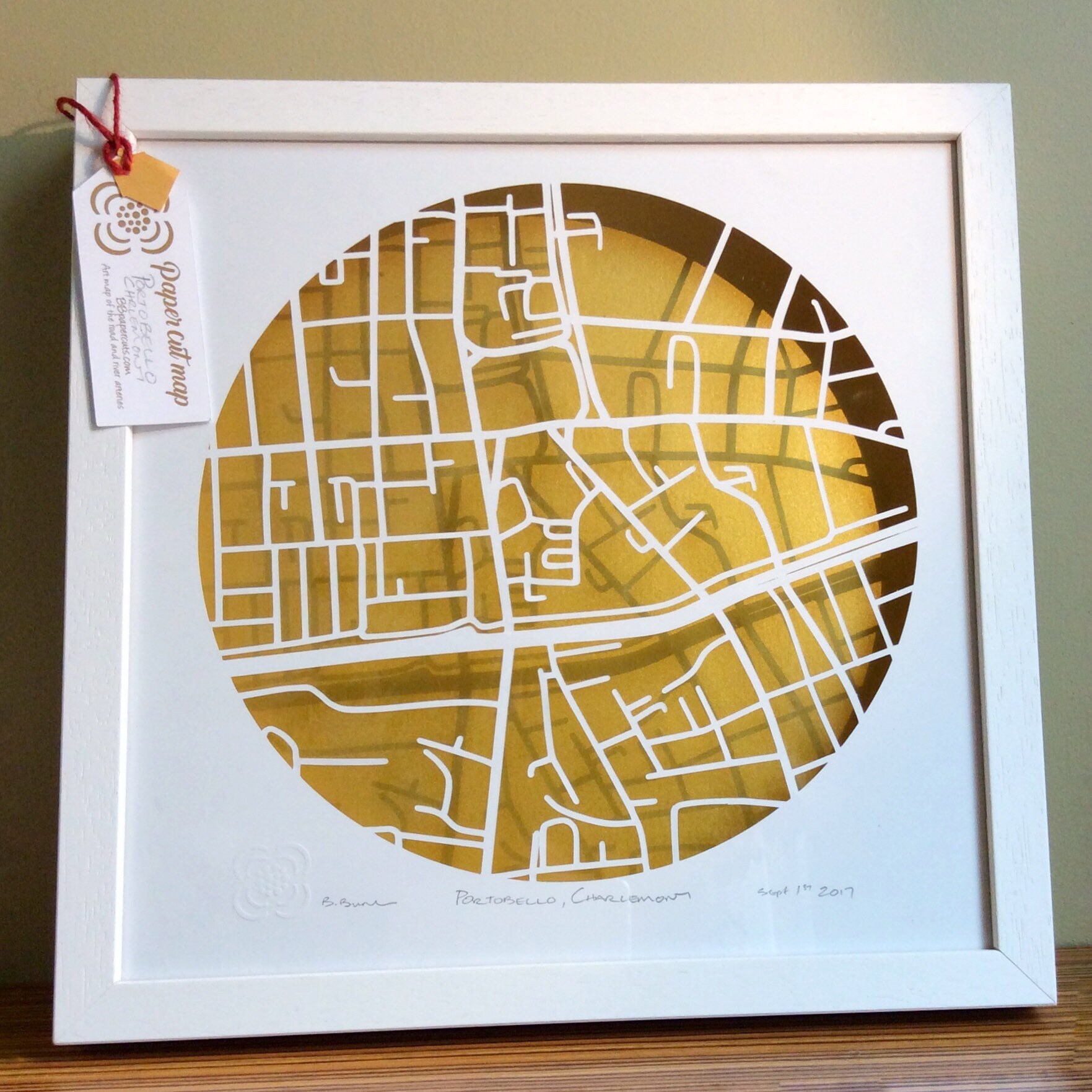 Portobello Dublin Ireland Papercut Map Irish Handmade Gift Etsy UK