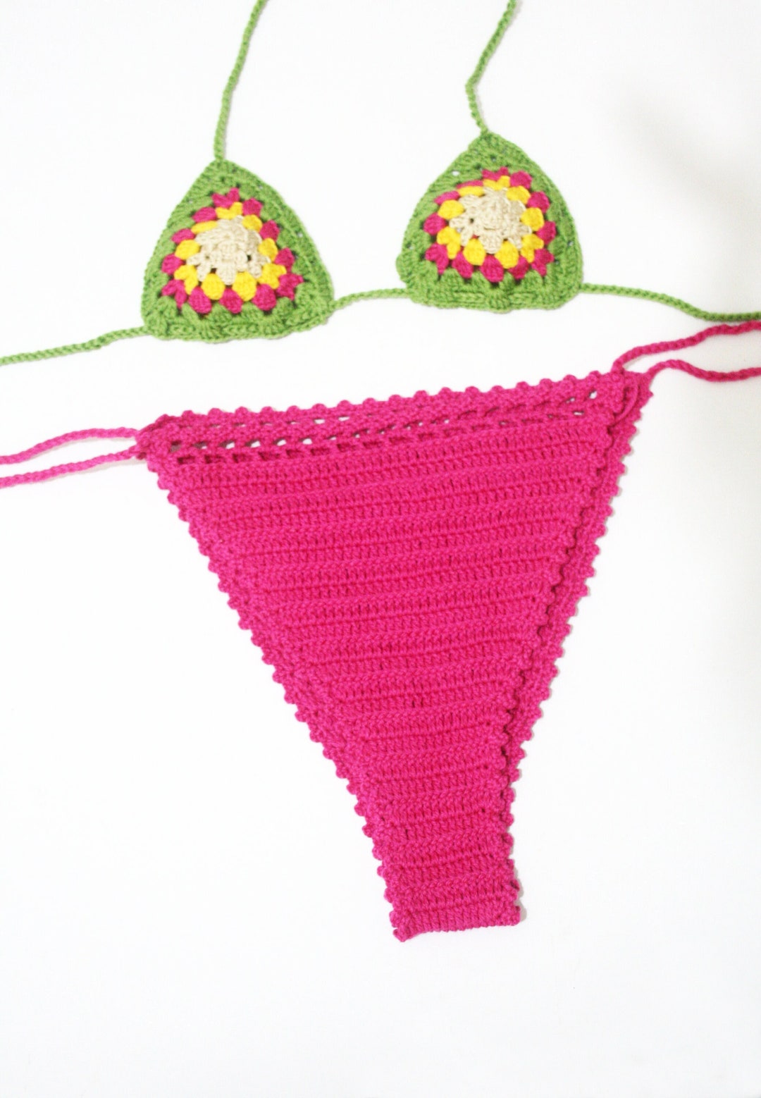 Crochet Bikini Granny Crochet Bikini Set Bohemian Chic Sexy Etsy